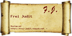 Frei Judit névjegykártya